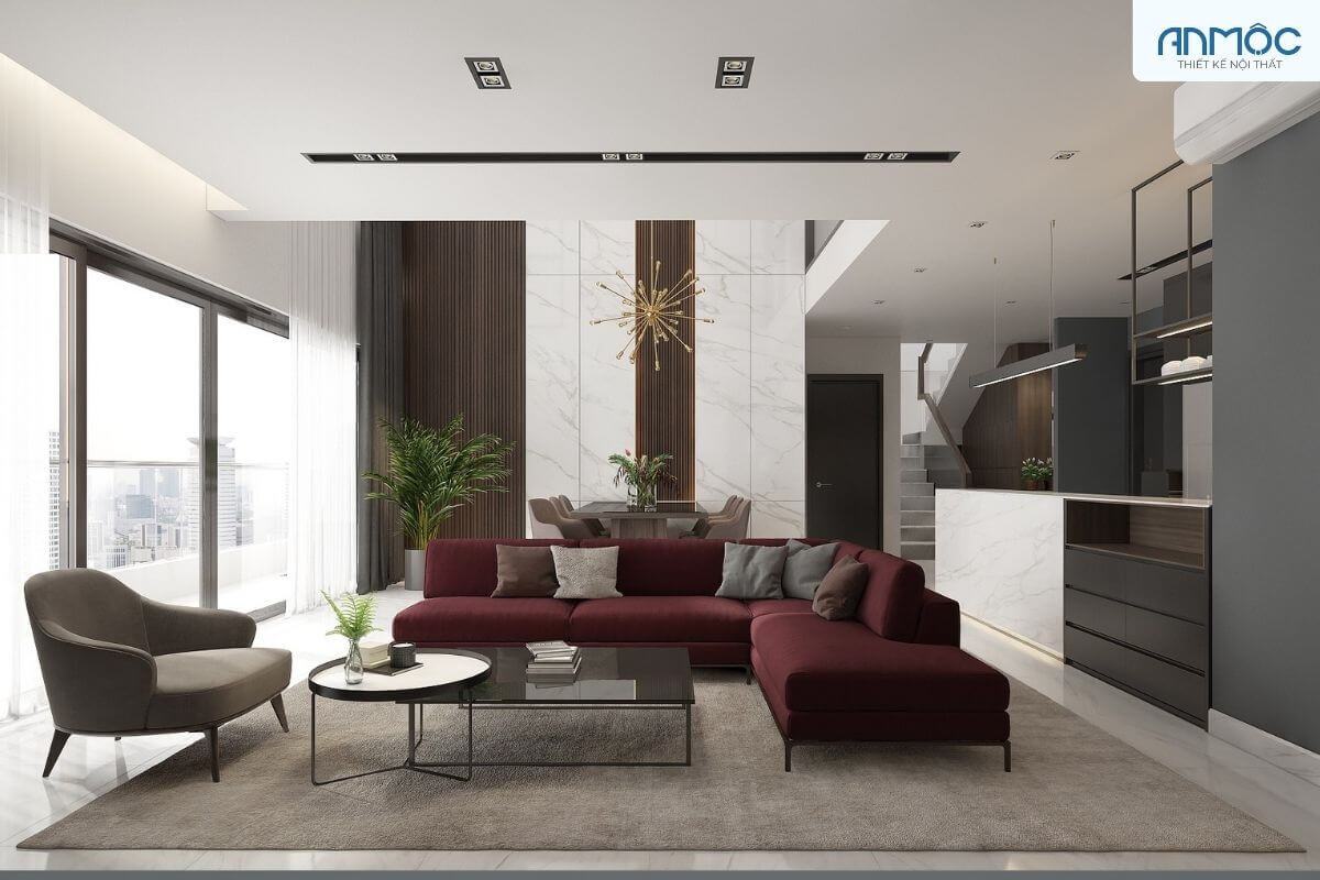 33+ Mẫu Thiết Kế Nội Thất Phòng Khách Đẹp Hiện Đại Nhất 614 thiet ke noi that phong khach chung cu noi that an moc 31