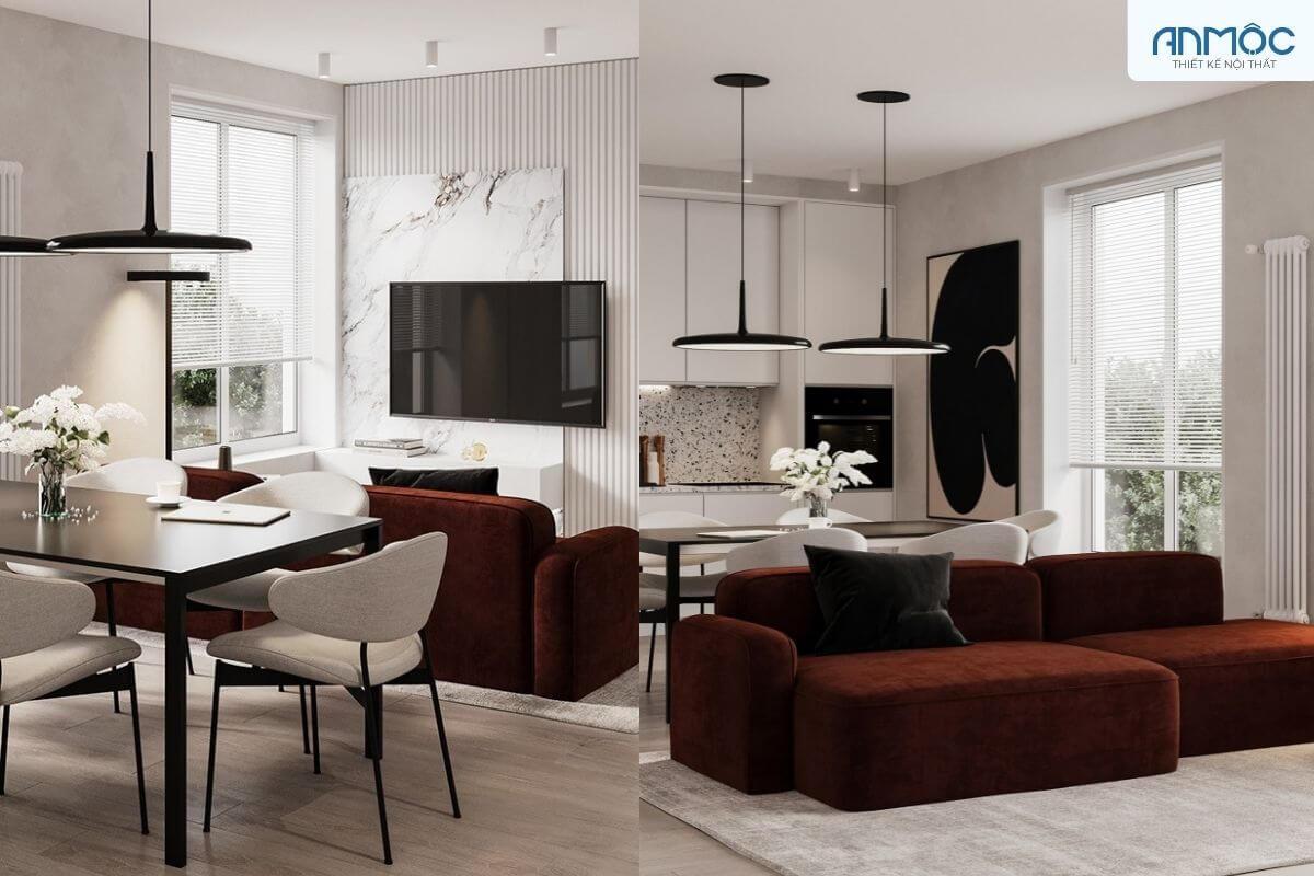 33+ Mẫu Thiết Kế Nội Thất Phòng Khách Đẹp Hiện Đại Nhất 733 thiet ke noi that phong khach chung cu noi that an moc 4