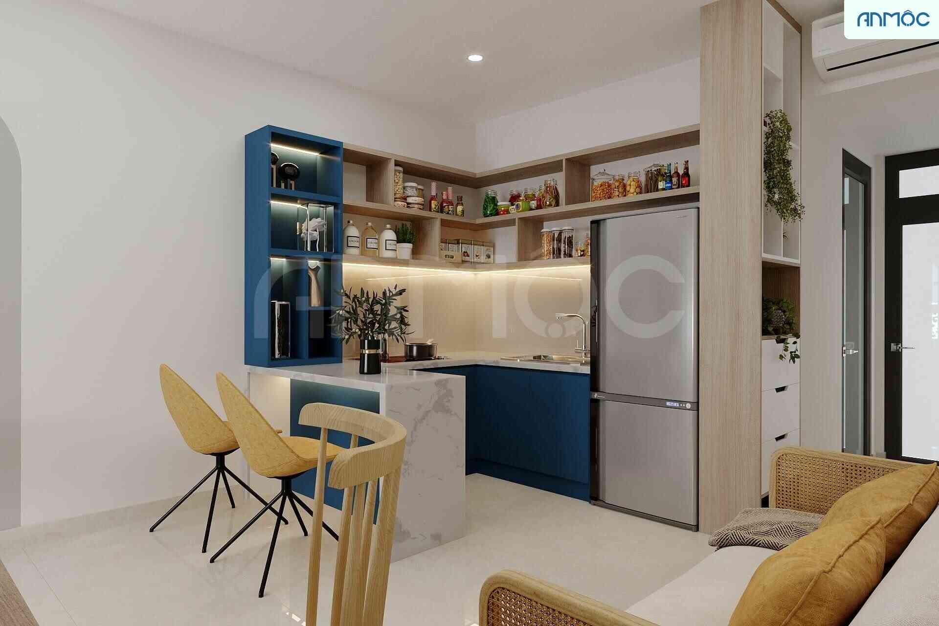 55+ Mẫu Thiết Kế Nội Thất Chung Cư "Đỉnh Nhất" 2026 2947 Hệ tủ bếp chữ L cho căn hộ diện tích nhỏ