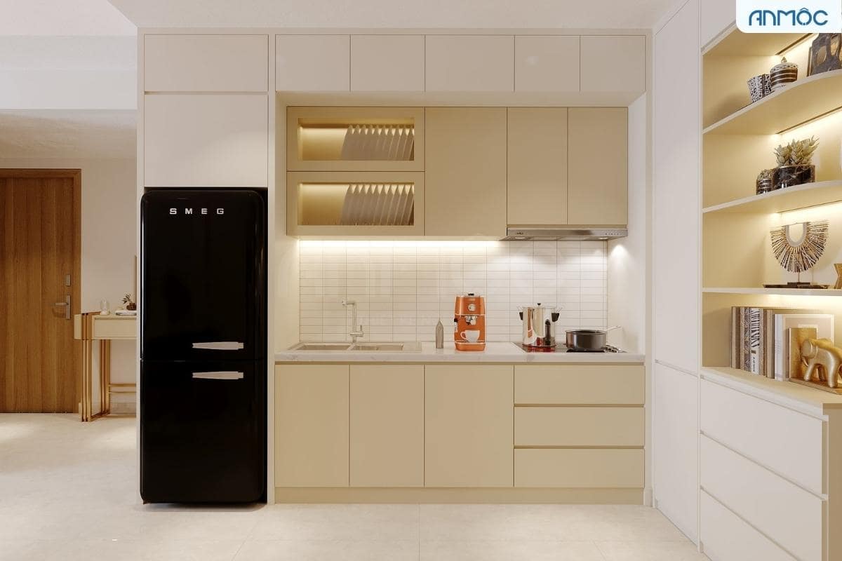 55+ Mẫu Thiết Kế Nội Thất Chung Cư "Đỉnh Nhất" 2026 3012 tủ bếp chữ i nhỏ xinh