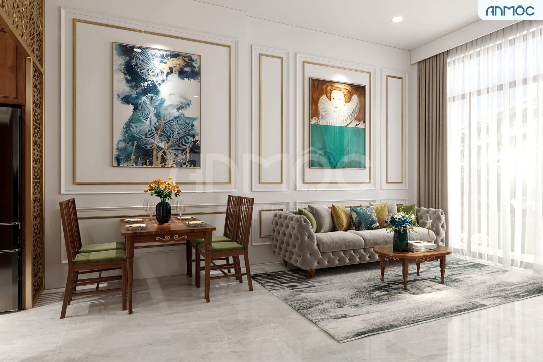 21+ Mẫu Thiết Kế Nội Thất Nhà Phố Đẹp Không Thể Bỏ Qua 2026 2766 thiet ke noi that nha lien ke noi that an moc 3