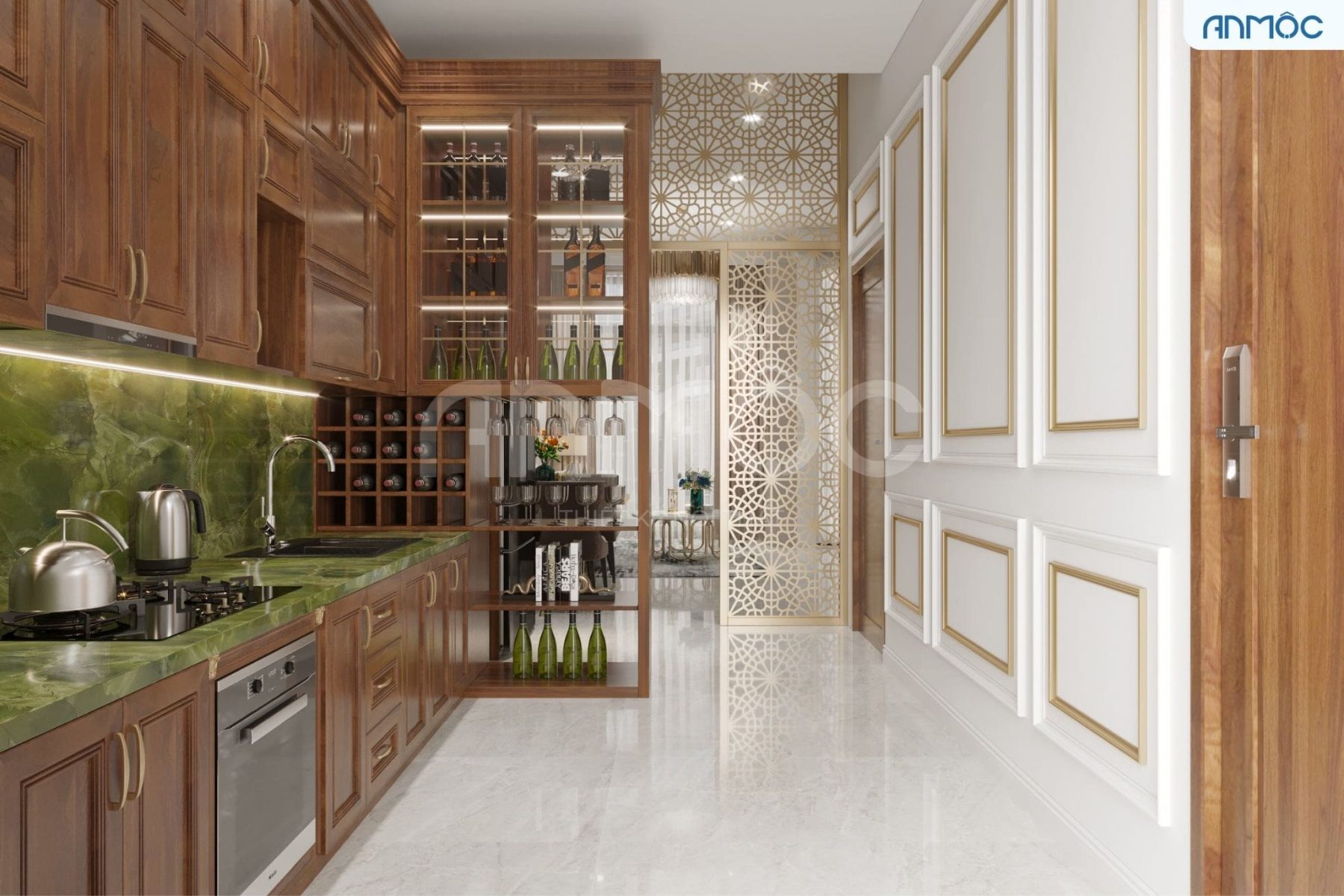 21+ Mẫu Thiết Kế Nội Thất Nhà Phố Đẹp Không Thể Bỏ Qua 2026 2763 thiet ke noi that nha lien ke noi that an moc 8