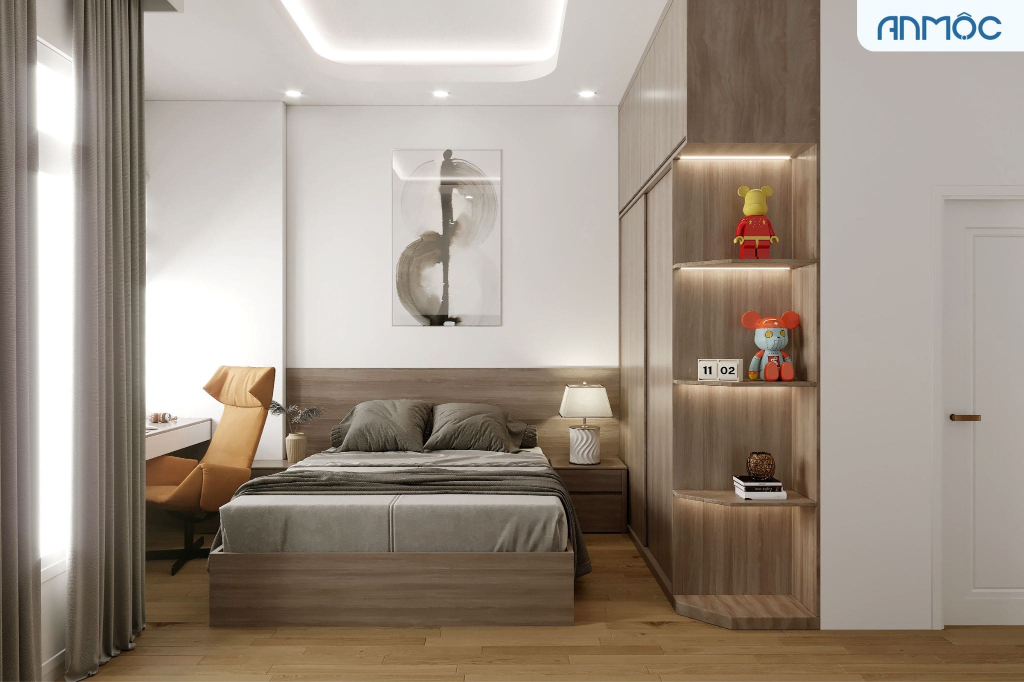 21+ Mẫu Thiết Kế Nội Thất Nhà Phố Đẹp Không Thể Bỏ Qua 2026 2727 thiet ke noi that nha pho noi that an moc 13