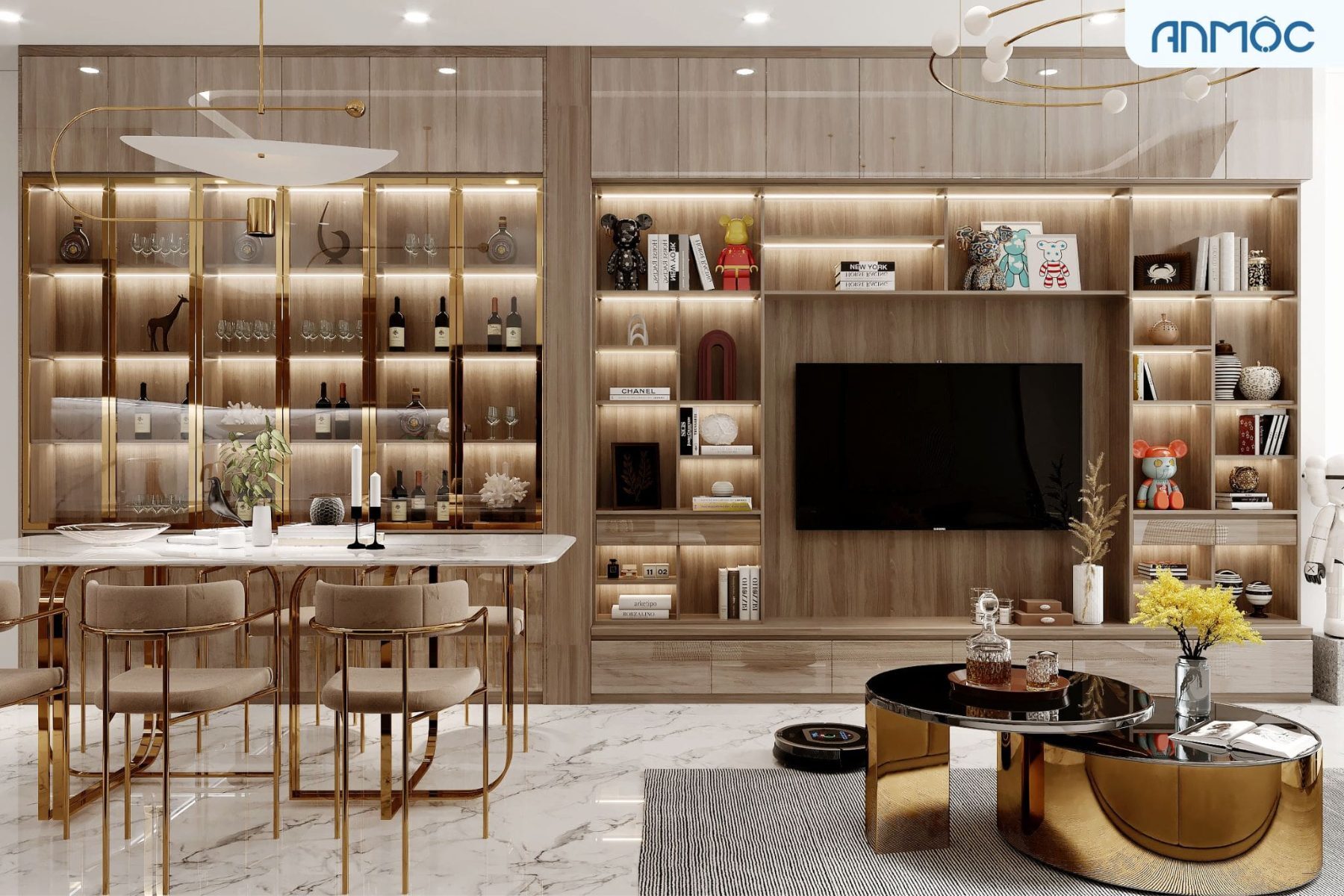 21+ Mẫu Thiết Kế Nội Thất Nhà Phố Đẹp Không Thể Bỏ Qua 2026 2734 thiet ke noi that nha pho noi that an moc 4