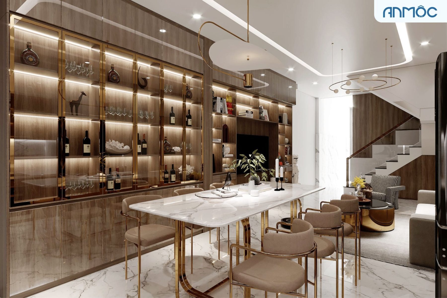 21+ Mẫu Thiết Kế Nội Thất Nhà Phố Đẹp Không Thể Bỏ Qua 2026 2731 thiet ke noi that nha pho noi that an moc 7