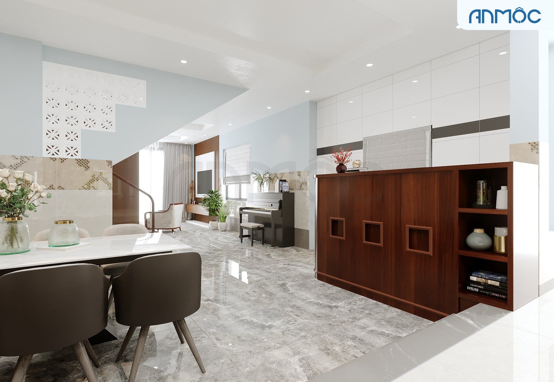 21+ Mẫu Thiết Kế Nội Thất Nhà Phố Đẹp Không Thể Bỏ Qua 2026 2297 Thiet ke noi that nha cap 4 noi that an moc 7