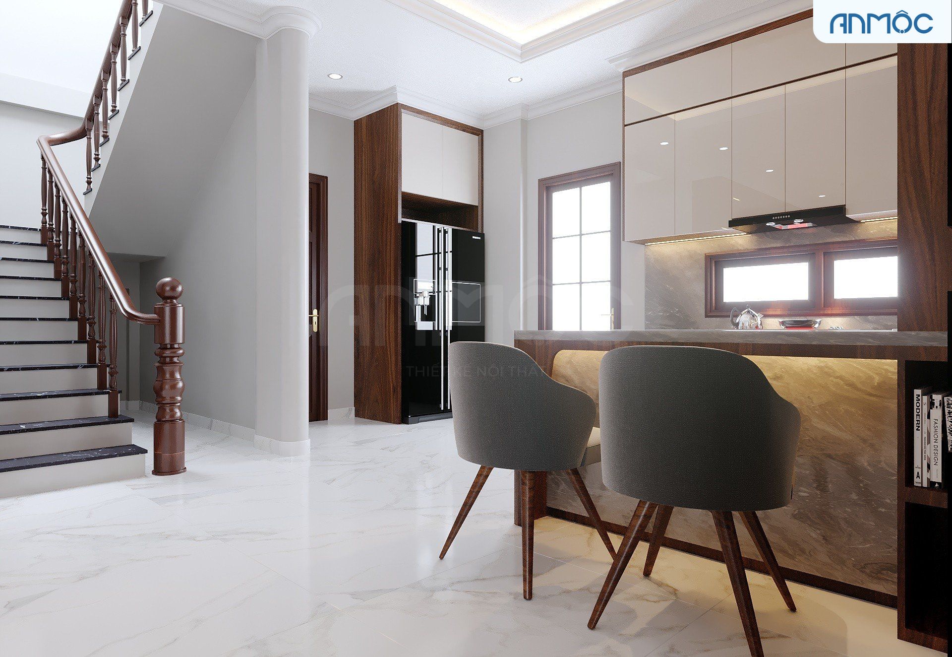 21+ Mẫu Thiết Kế Nội Thất Nhà Phố Đẹp Không Thể Bỏ Qua 2026 2648 thiet ke noi that nha biet thu pho go oc cho noi that an moc 2