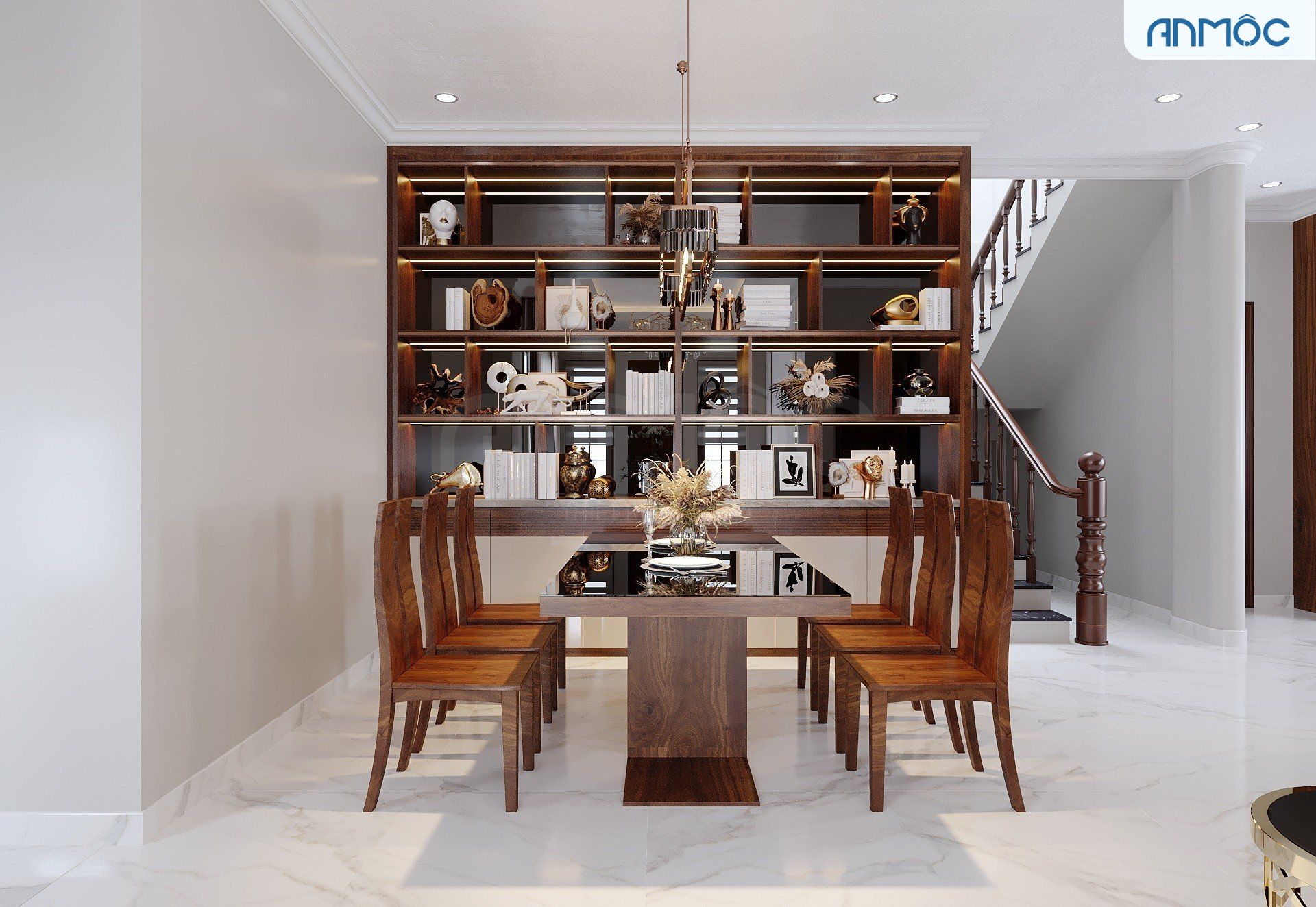 21+ Mẫu Thiết Kế Nội Thất Nhà Phố Đẹp Không Thể Bỏ Qua 2026 2646 thiet ke noi that nha biet thu pho go oc cho noi that an moc 9