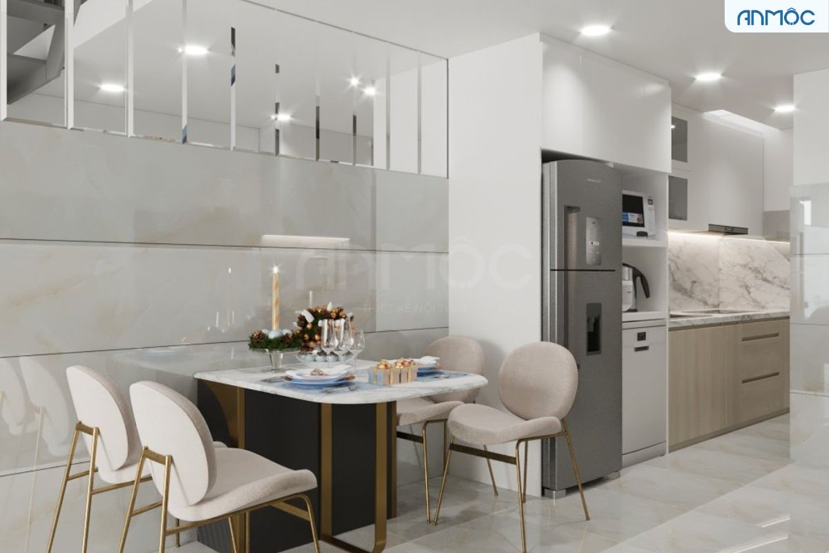 21+ Mẫu Thiết Kế Nội Thất Nhà Phố Đẹp Không Thể Bỏ Qua 2026 2271 thiet ke noi that nha dien tich nho noi that an moc 7