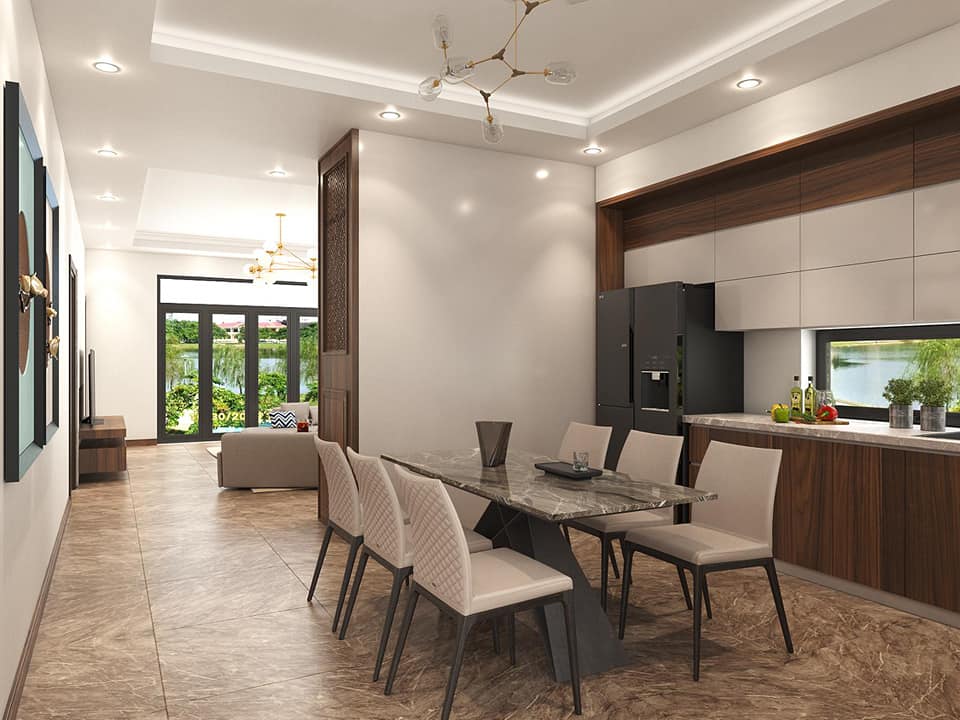 21+ Mẫu Thiết Kế Nội Thất Nhà Phố Đẹp Không Thể Bỏ Qua 2026 2615 thiet ke noi that nha lo pho noi that an moc 1 9