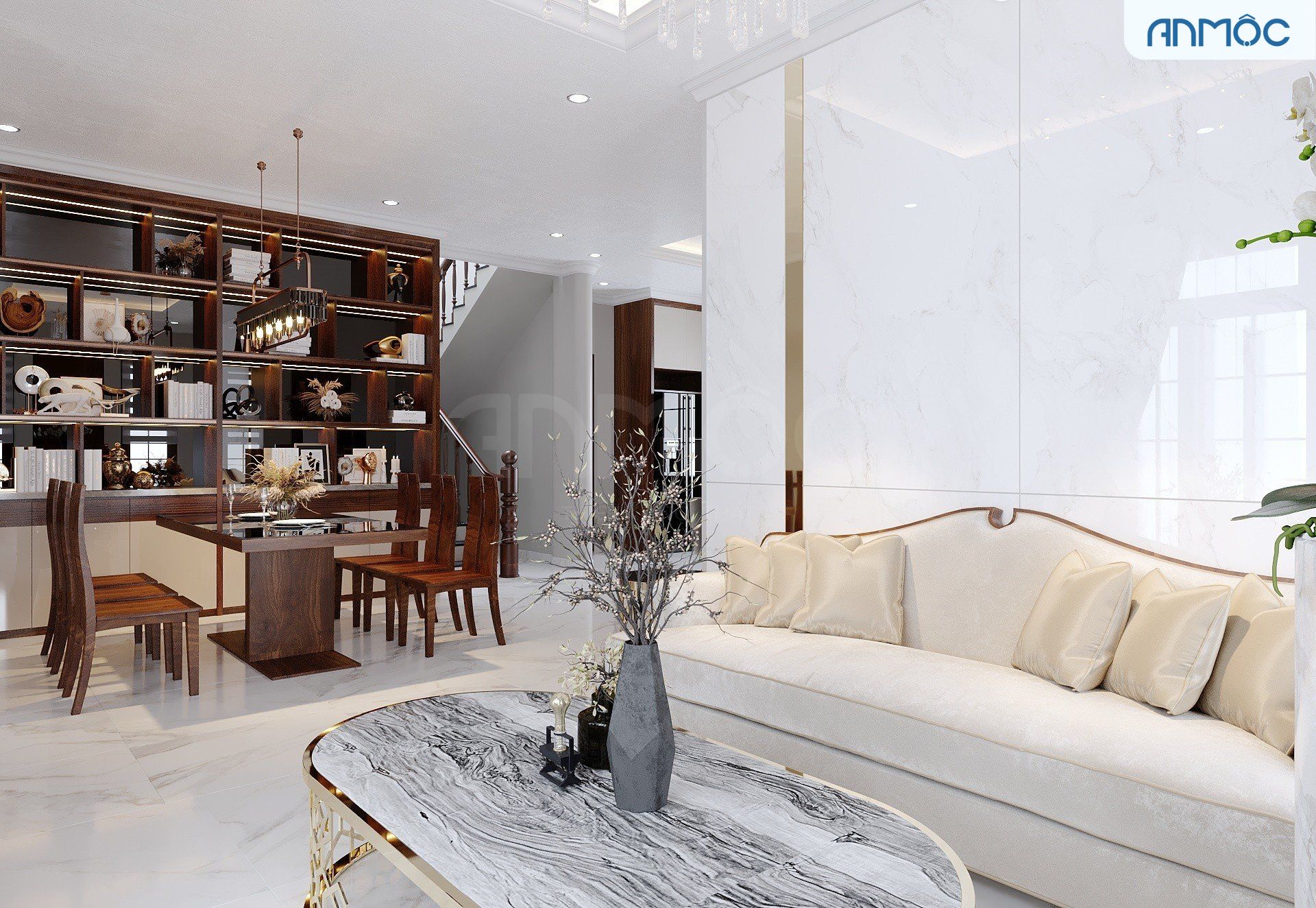 21+ Mẫu Thiết Kế Nội Thất Nhà Phố Đẹp Không Thể Bỏ Qua 2026 2641 thiet ke noi that nha pho go oc cho noi that an moc 4