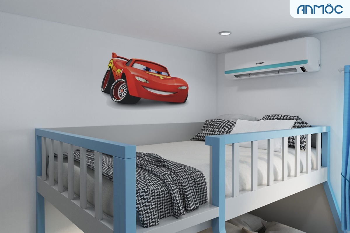 10 Mẫu Thiết Kế Nội Thất Phòng Ngủ Cho Bé Đẹp Nhất 2026 271 Thiết kế nội thất phòng ngủ cho hai bé trai, diện tích 9m2