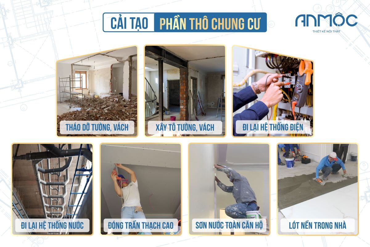 Cải Tạo Chung Cư Cũ Nâng Cấp Trải Nghiệm Không Gian Sống 299 Cải tạo phần thô chung cư