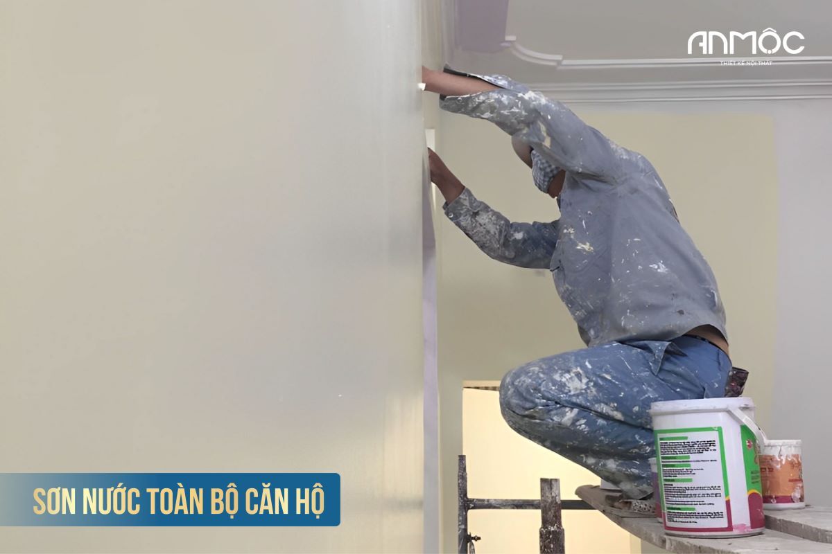 Cải tạo phần thô và những điều cần biết 34 Sơn nước toàn bộ căn hộ
