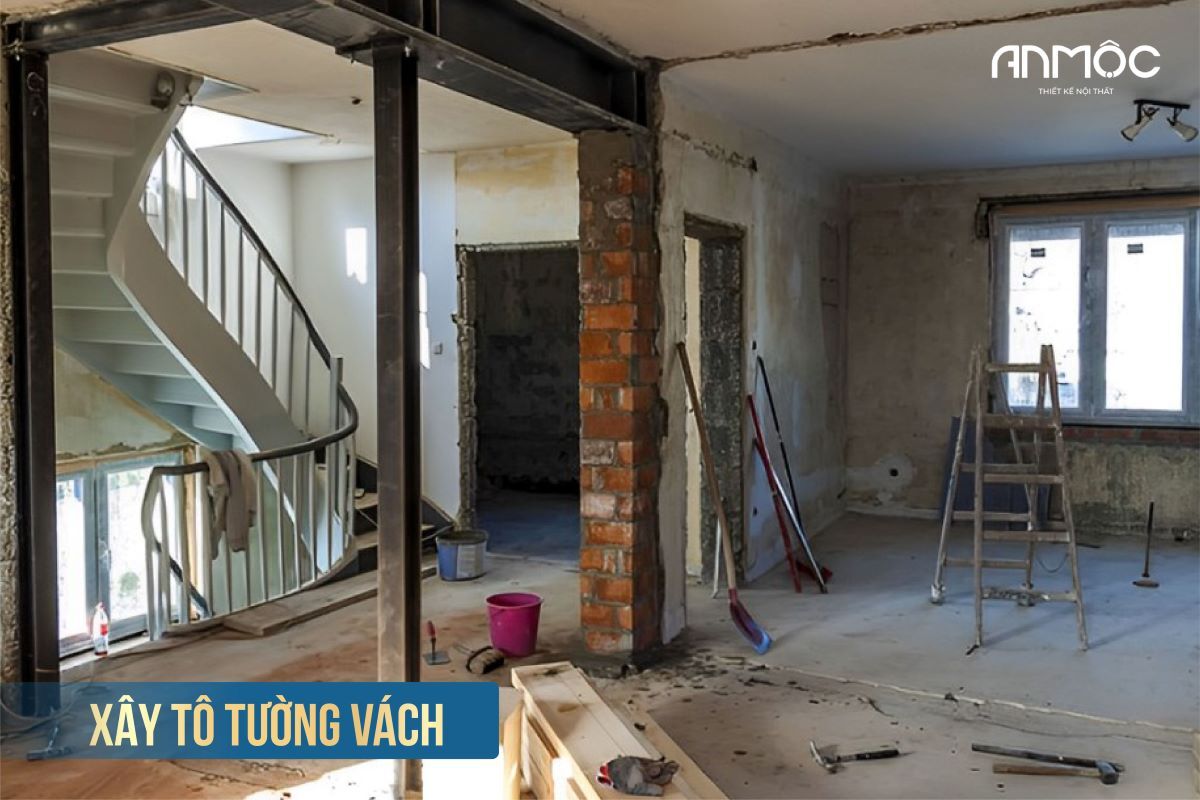 Cải tạo phần thô và những điều cần biết 30 Xây tô tường vách