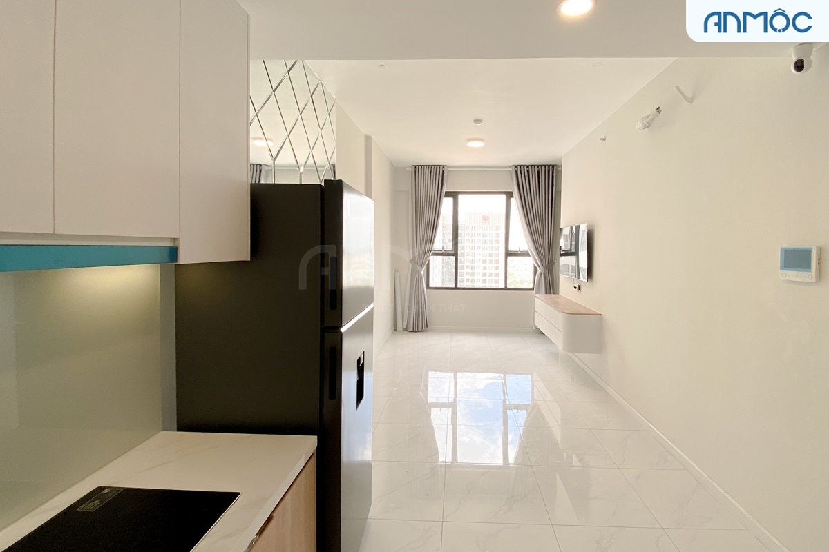 Hoàn thiện thi công nội thất chung cư Picity High Park 33 Nội thất phòng sinh hoạt chung được bố trí mở kèm cửa sổ lớn, tạo không gian rộng rãi và thông thoáng