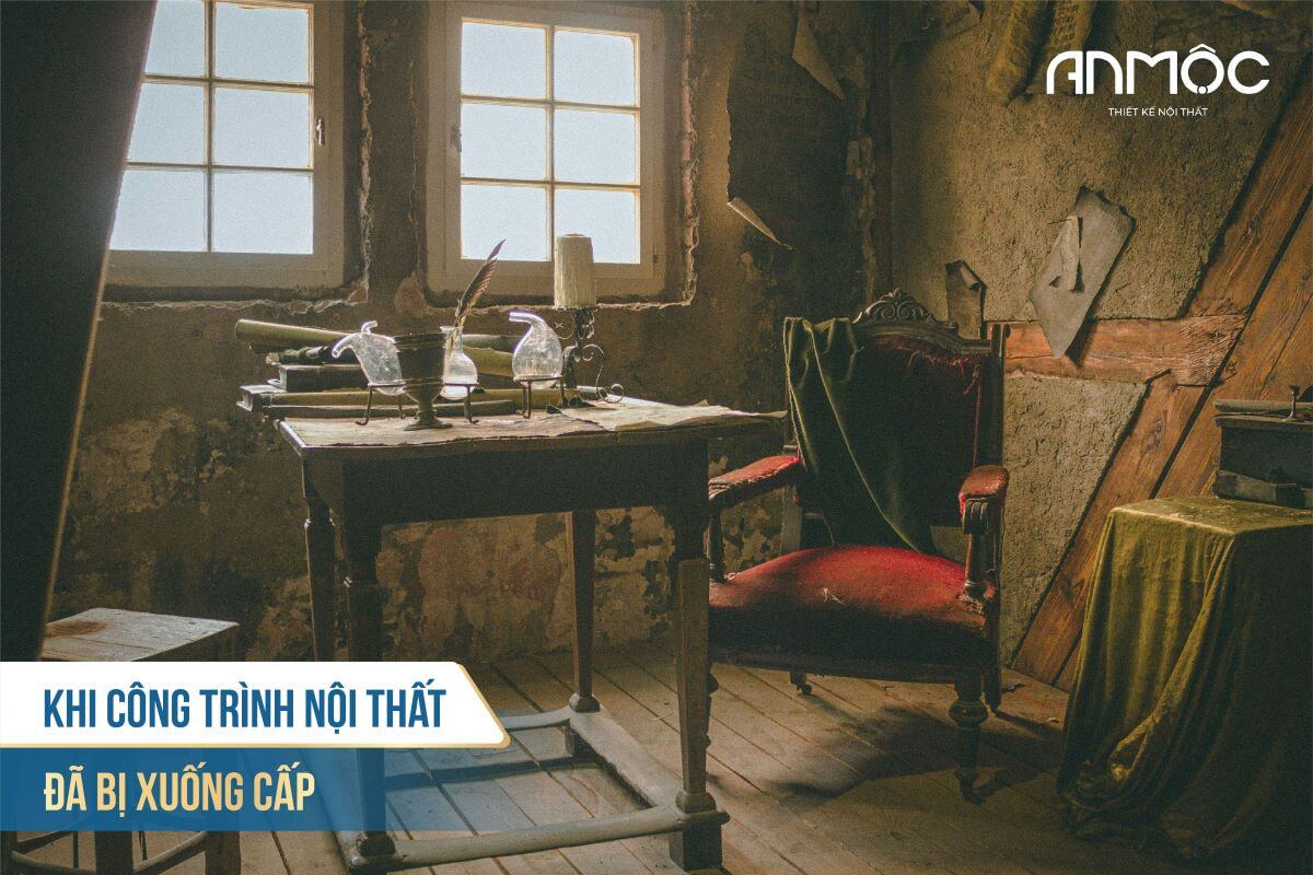 Cải Tạo Nội Thất Gia Tăng Tiện Ích Và Thẩm Mỹ Cho Không Gian Sống 61 Khi công trình nội thất đã bị xuống cấp