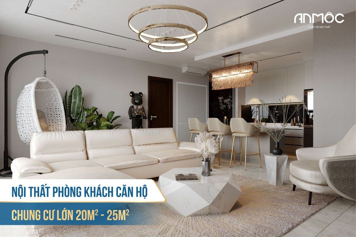 33+ Mẫu Thiết Kế Nội Thất Phòng Khách Đẹp Hiện Đại Nhất 570 Nội thất phòng khách căn hộ chung cư lớn 20m2 - 25m2