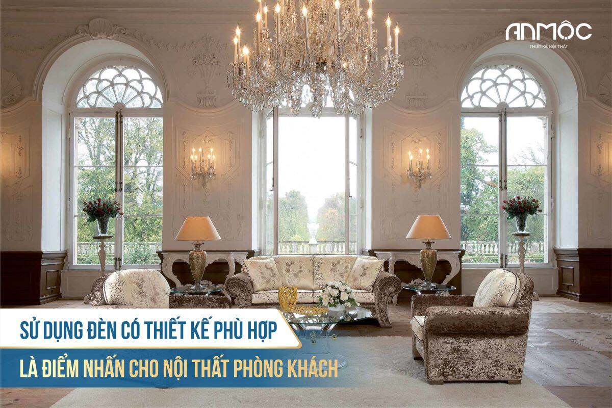 33+ Mẫu Thiết Kế Nội Thất Phòng Khách Đẹp Hiện Đại Nhất 777 Sử dụng đèn có thiết kế phù hợp làm điểm nhấn cho nội thất phòng khách