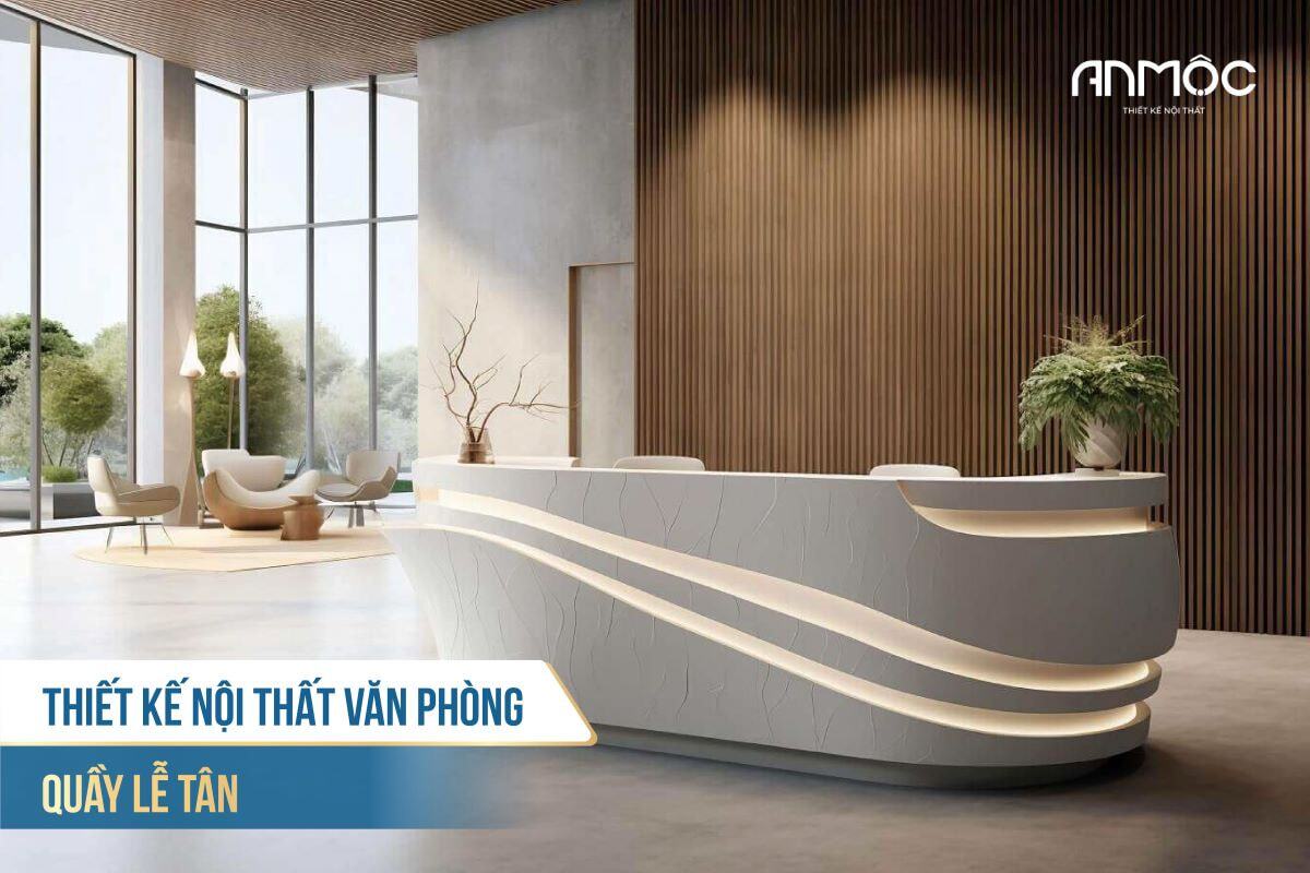 Thiết Kế Nội Thất Văn Phòng Đẹp, Chuyên Nghiệp Xứng Tầm Vị Thế 165 Thiết kế nội thất quầy lễ tân