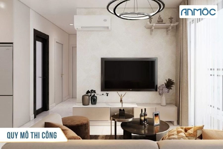 Báo Giá Thi Công Nội Thất Chung Cư Trọn Gói Bảo Hành Dài Hạn 2026 70 Quy mô thi công