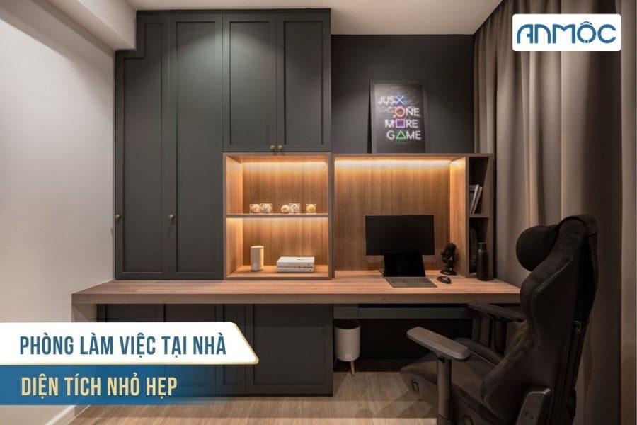 9+ Mẫu Thiết Kế Phòng Làm Việc Tại Nhà Đẹp Và Ấn Tượng 25 Phong lam viec tai nha dien tich nho hep