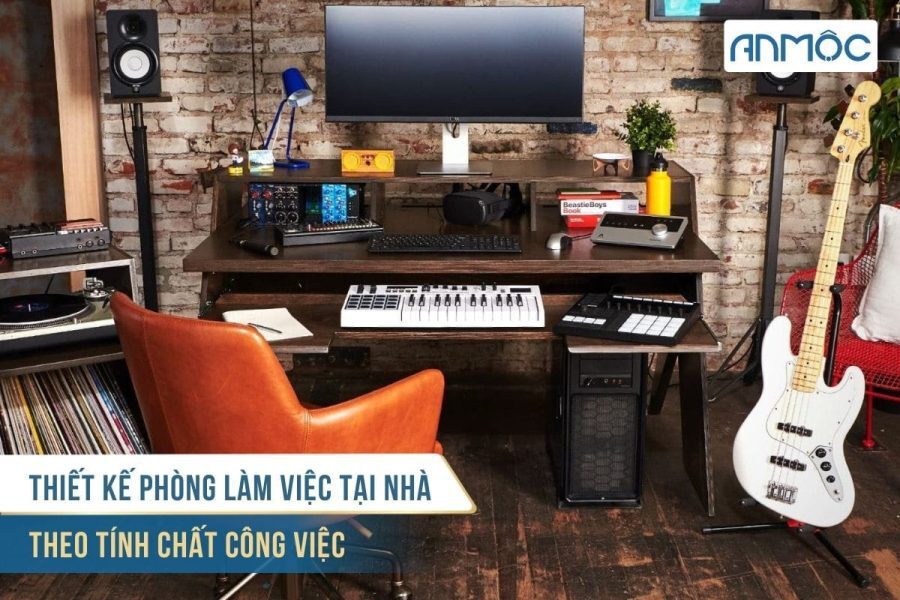 9+ Mẫu Thiết Kế Phòng Làm Việc Tại Nhà Đẹp Và Ấn Tượng 22 Thiet ke phong lam viec tai nha theo tinh chat cong viec