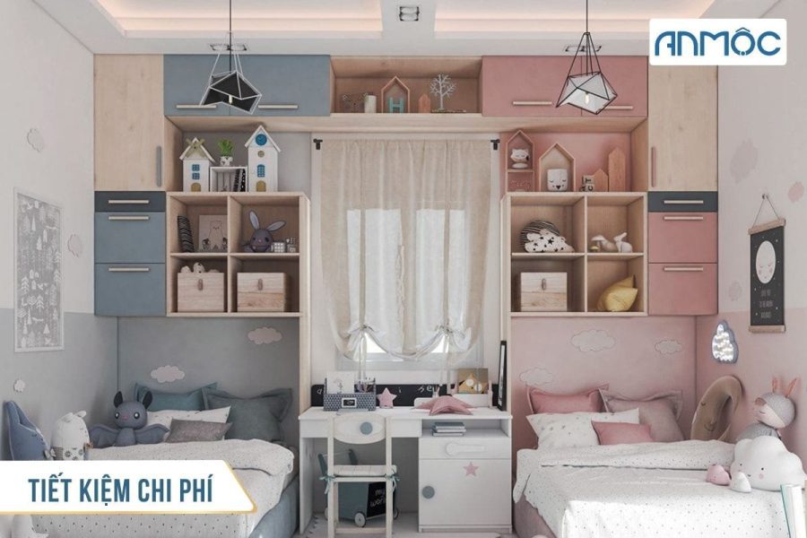 10+ Mẫu Thiết Kế Phòng Ngủ Đôi Cho Bé Trai Và Bé Gái 20 Tiet kiem chi phi