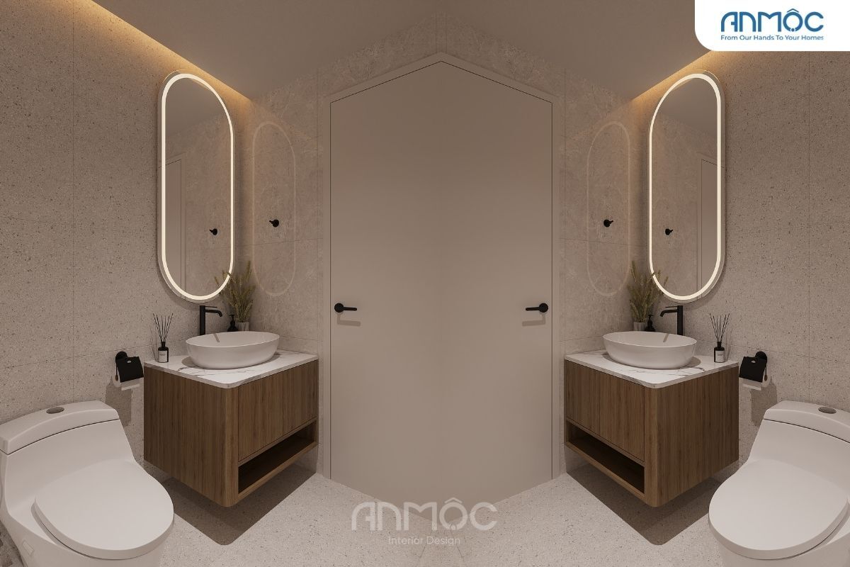 21+ Mẫu Thiết Kế Nội Thất Nhà Phố Đẹp Không Thể Bỏ Qua 2026 2845 Noi that nha ve sinh phong ngu 2 2