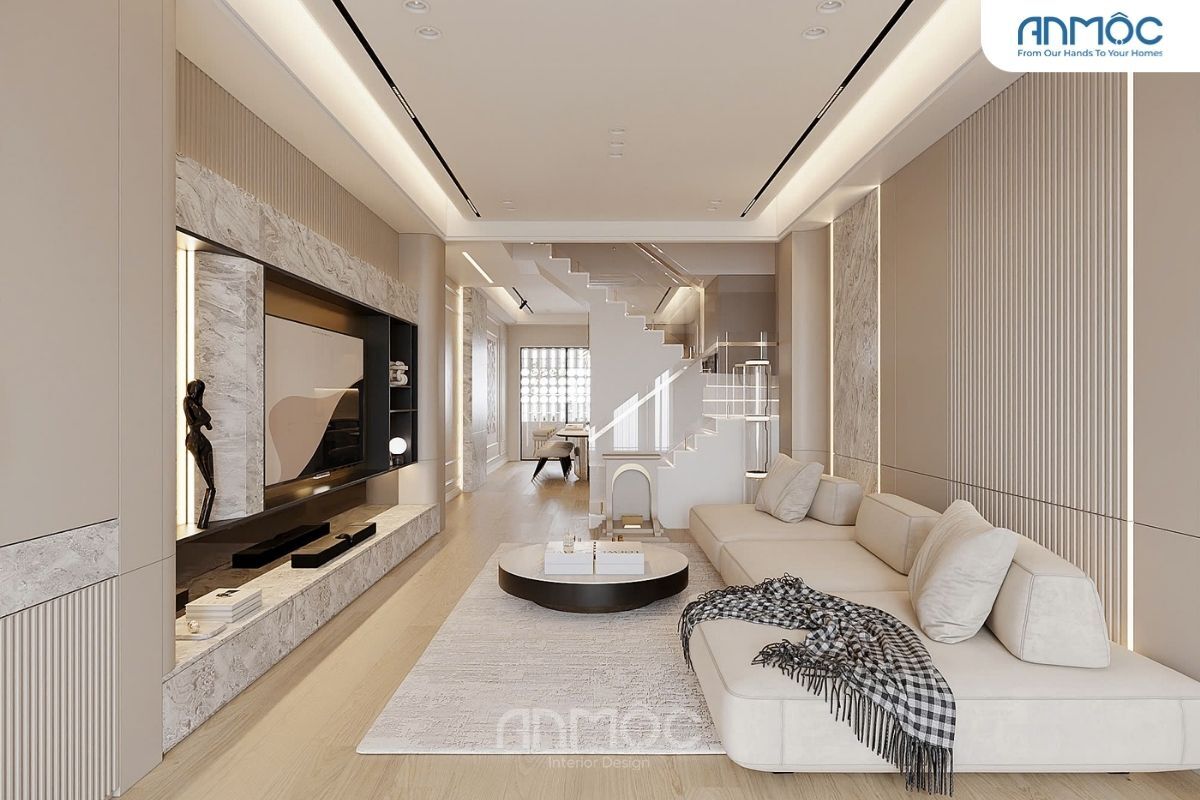 21+ Mẫu Thiết Kế Nội Thất Nhà Phố Đẹp Không Thể Bỏ Qua 2026 2824 Noi that phong khach Noi that nha pho Anh Hung Chi Chau 4