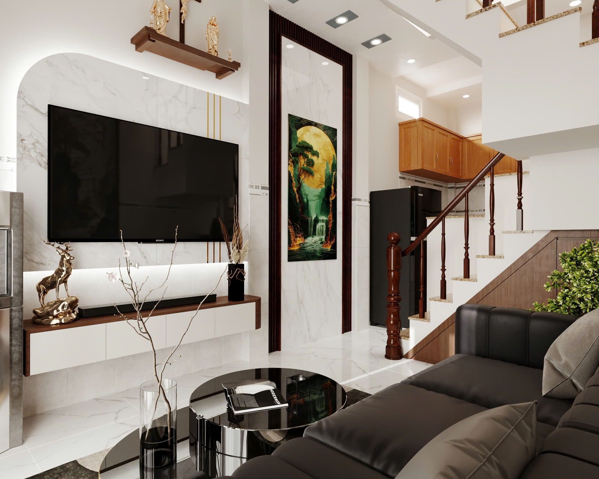 21+ Mẫu Thiết Kế Nội Thất Nhà Phố Đẹp Không Thể Bỏ Qua 2026 2800 thiet ke noi that nha pho 5