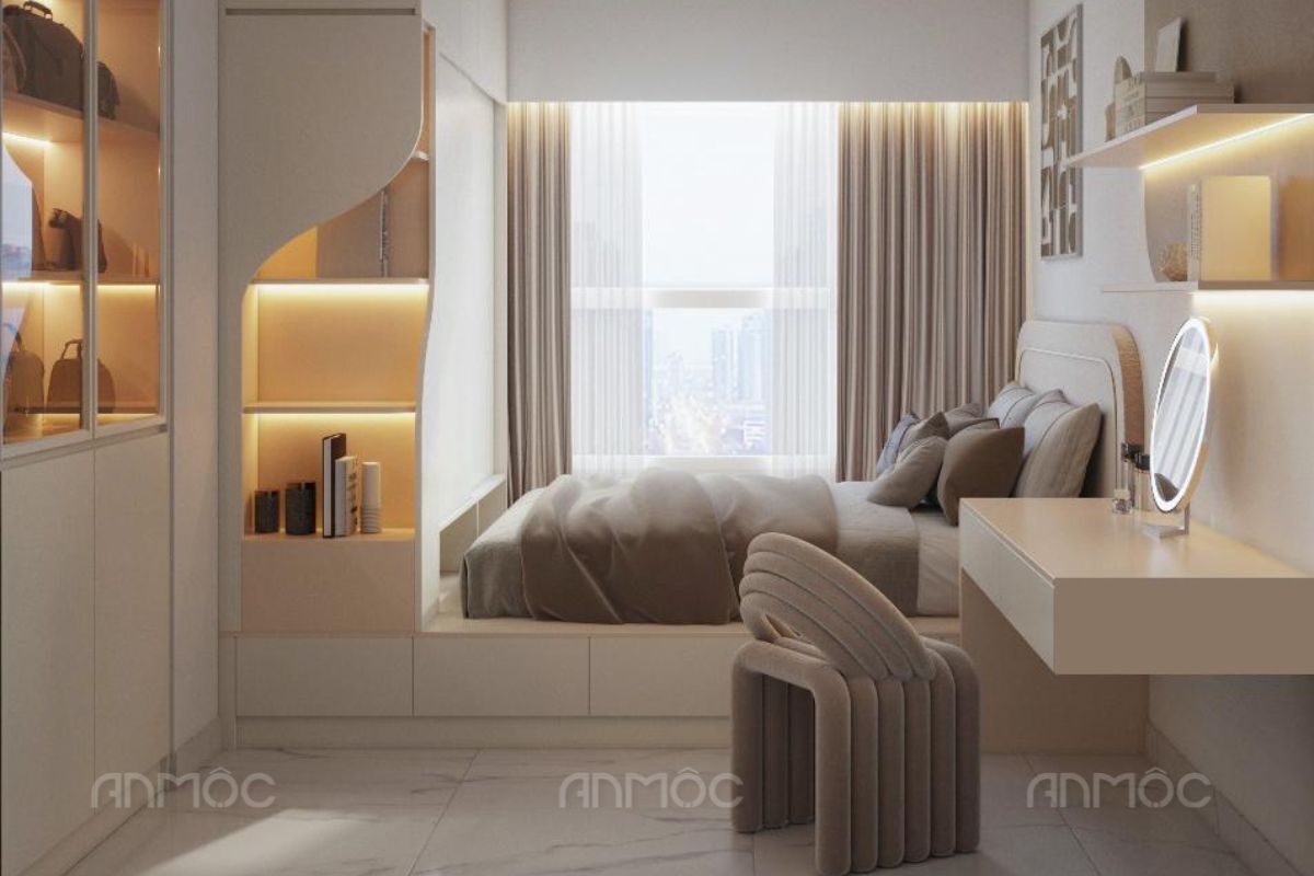 55+ Mẫu Thiết Kế Nội Thất Chung Cư "Đỉnh Nhất" 2026 2685 Nội thất phòng ngủ | Thiết kế nội thất chung cư Sunrise Riverside 50m2