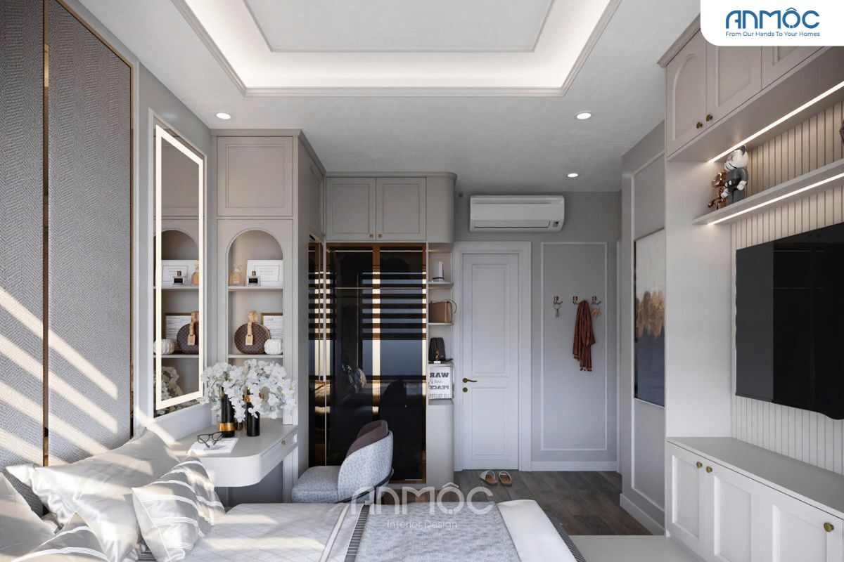 55+ Mẫu Thiết Kế Nội Thất Chung Cư "Đỉnh Nhất" 2026 3452 Tổng quan phòng ngủ master Mizuki Park 80m2