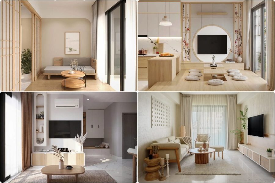 33+ Mẫu Thiết Kế Nội Thất Phòng Khách Đẹp Hiện Đại Nhất 532 Nội thất phòng khách chung cư Japandi