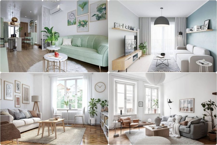 33+ Mẫu Thiết Kế Nội Thất Phòng Khách Đẹp Hiện Đại Nhất 531 Nội thất phòng khách chung cư Scandinavian