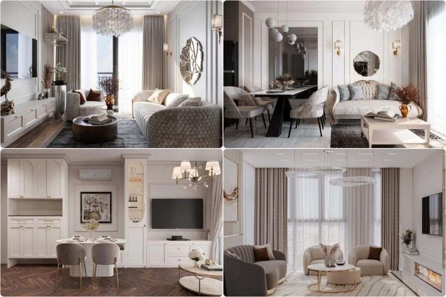 33+ Mẫu Thiết Kế Nội Thất Phòng Khách Đẹp Hiện Đại Nhất 529 Nội thất phòng khách chung cư tân cổ điển