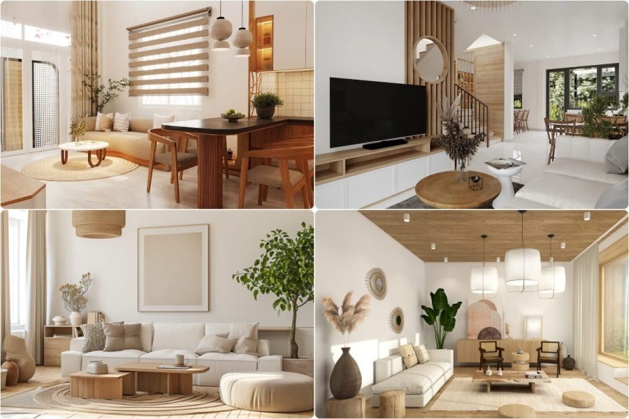 33+ Mẫu Thiết Kế Nội Thất Phòng Khách Đẹp Hiện Đại Nhất 538 Nội thất phòng khách nhà phố Japandi