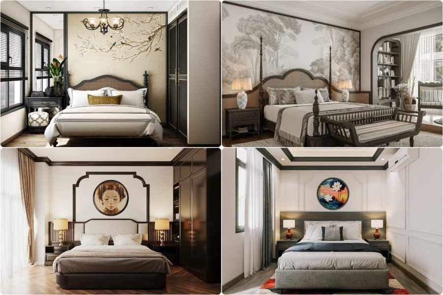 33+ Mẫu Thiết Kế Nội Thất Phòng Ngủ Đẹp - Hiện Đại 2026 446 Xu hướng thiết kế nội thất phòng ngủ chung cư Indochine