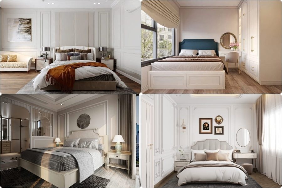 33+ Mẫu Thiết Kế Nội Thất Phòng Ngủ Đẹp - Hiện Đại 2026 449 Xu hướng thiết kế nội thất phòng ngủ chung cư tân cổ điển