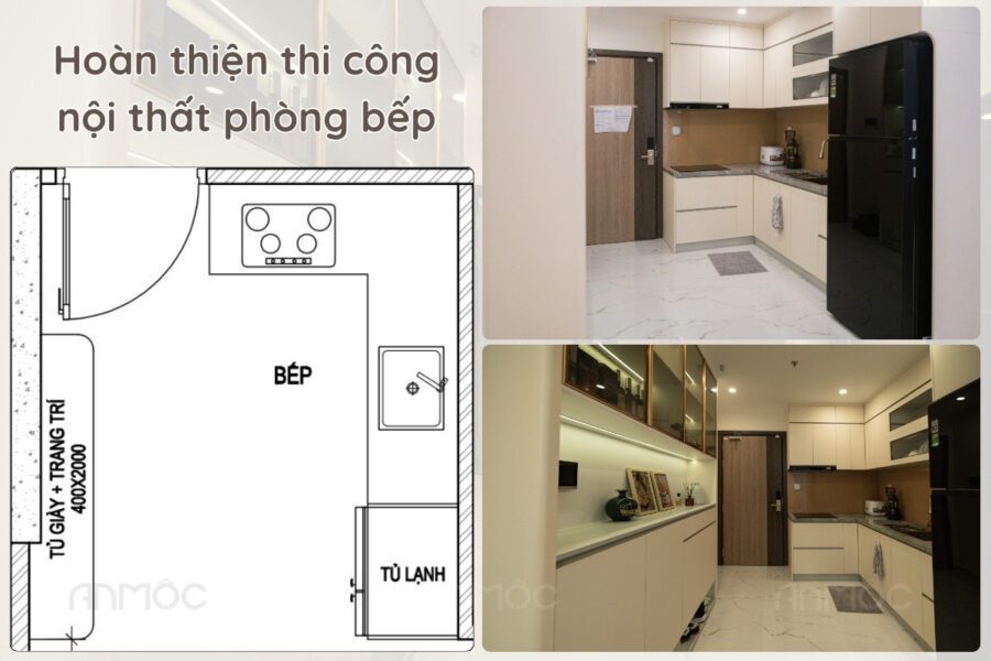 Hoàn thiện không gian phòng bếp chung cư Vinhomes 1509 tiện nghi, tinh tế Hoàn thiện không gian phòng bếp chung cư Vinhomes 1509 tiện nghi, tinh tế