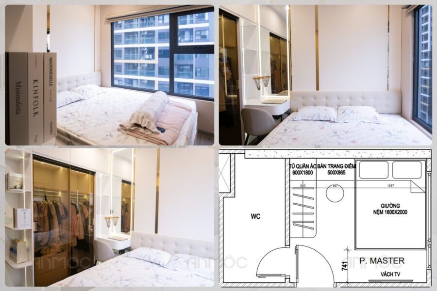 Thực tế hoàn thiện nội thất phòng ngủ master Thực tế hoàn thiện nội thất phòng ngủ master