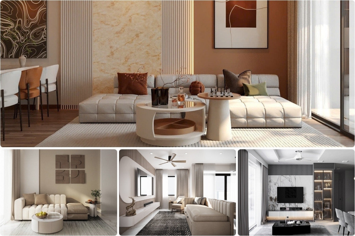 55+ Mẫu Thiết Kế Nội Thất Chung Cư "Đỉnh Nhất" 2026 3768 Mẫu thiết kế nội thất phòng khách chung cư hiện đại và ấm cúng