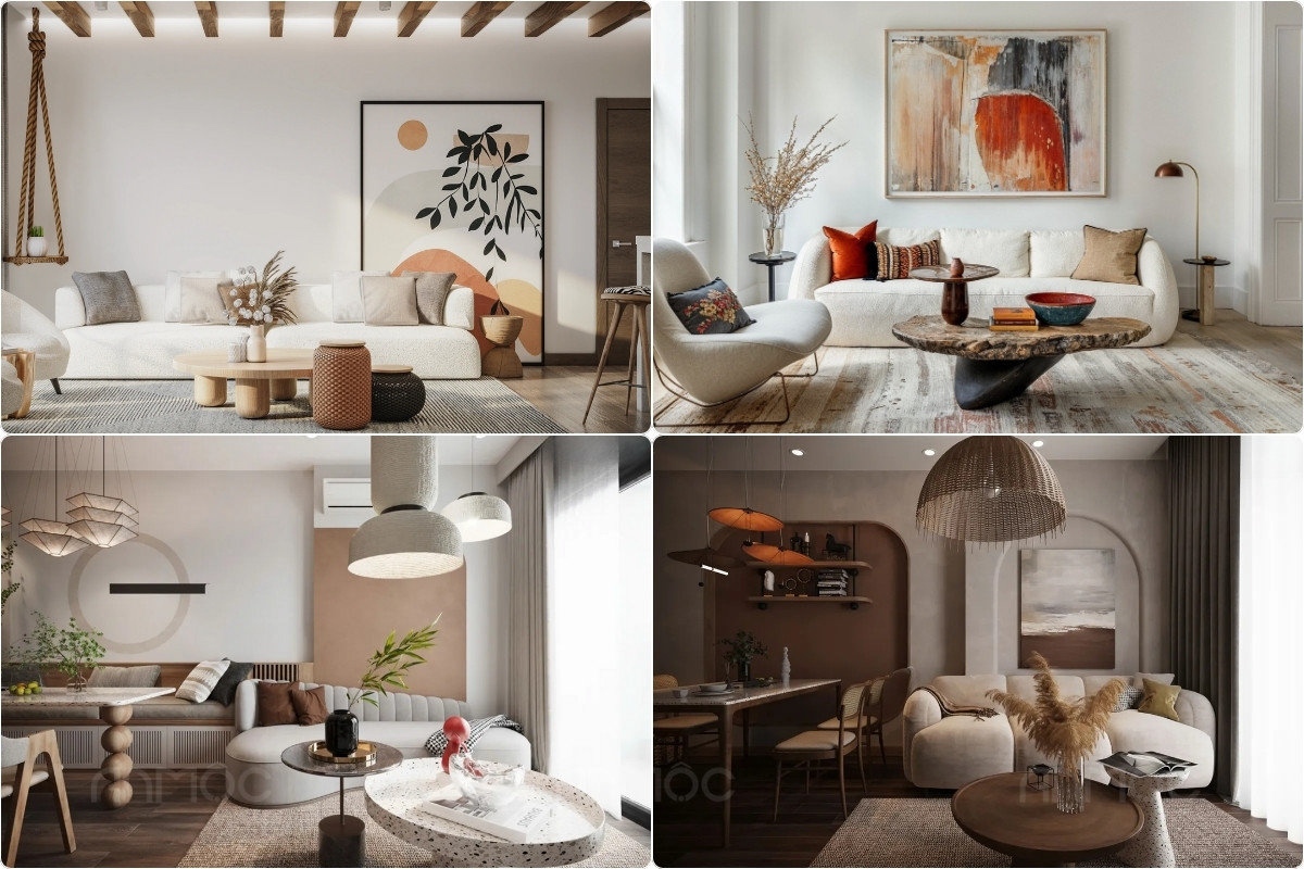 55+ Mẫu Thiết Kế Nội Thất Chung Cư "Đỉnh Nhất" 2026 3781 Thiết kế nội thất chung cư phong cách Wabi Sabi, mộc mạc và tinh tế