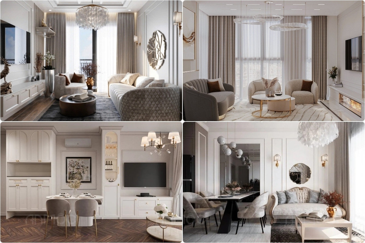 55+ Mẫu Thiết Kế Nội Thất Chung Cư "Đỉnh Nhất" 2026 3779 Thiết kế nội thất chung cư phong cách tân cổ điển sang trọng và thanh lịch