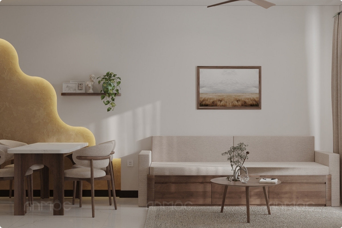 55+ Mẫu Thiết Kế Nội Thất Chung Cư "Đỉnh Nhất" 2026 2773 Phòng khách-thiết kế nội thất chung cư Skyview 79m2