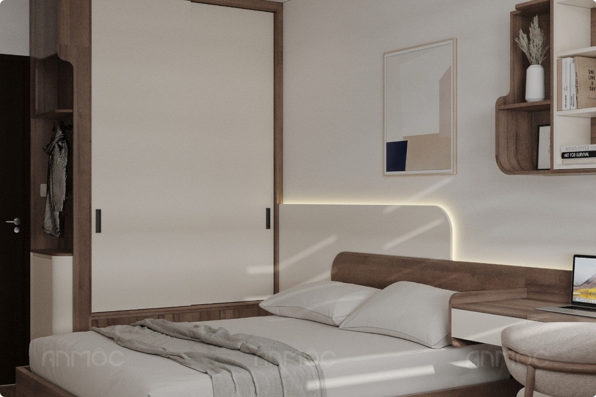 55+ Mẫu Thiết Kế Nội Thất Chung Cư "Đỉnh Nhất" 2026 2780 Phòng ngủ nhỏ-thiết kế nội thất chung cư Skyview 79m2 (3)