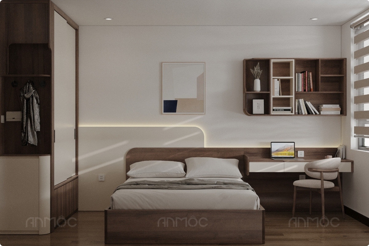 55+ Mẫu Thiết Kế Nội Thất Chung Cư "Đỉnh Nhất" 2026 2781 Phòng ngủ nhỏ-thiết kế nội thất chung cư Skyview 79m2