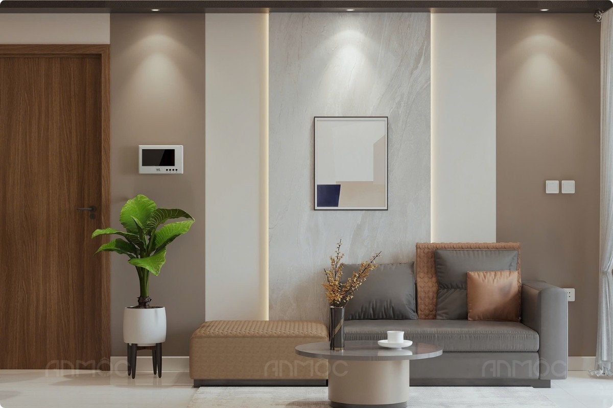 55+ Mẫu Thiết Kế Nội Thất Chung Cư "Đỉnh Nhất" 2026 2738 Phòng khách, Thiết kế nội thất chung cư Swanbay 52m2