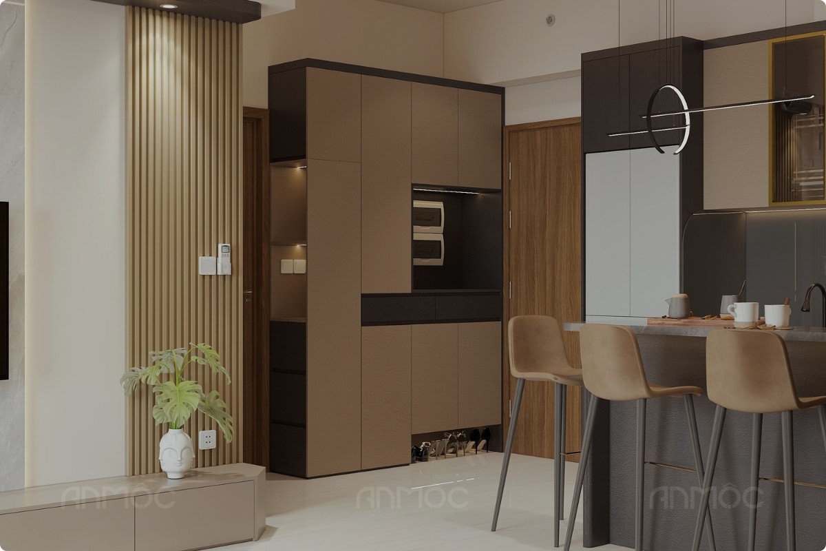 55+ Mẫu Thiết Kế Nội Thất Chung Cư "Đỉnh Nhất" 2026 2741 Phòng bếp, Thiết kế nội thất chung cư Swanbay 52m2