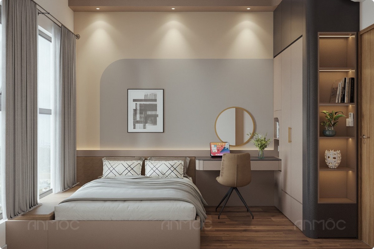 55+ Mẫu Thiết Kế Nội Thất Chung Cư "Đỉnh Nhất" 2026 2747 Phòng ngủ nhỏ, Thiết kế nội thất chung cư Swanbay 52m2